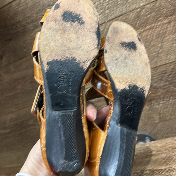 Joan & David Sandals "Made in Italy" Brown Leather Size 5.5 - Picture 6 of 7